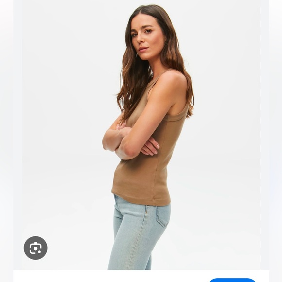 Michael Stars Aria Ribbed High Neck Tank Top - Picture 1 of 5